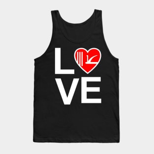 Love For Kashmir - Kashmir Flag Heart Shaped Tank Top